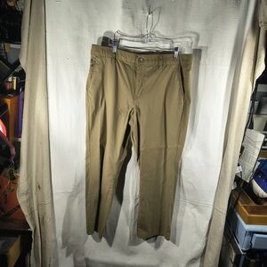 Weatherproof Men's Size 38 X 29 Khaki Flat Front Trousers